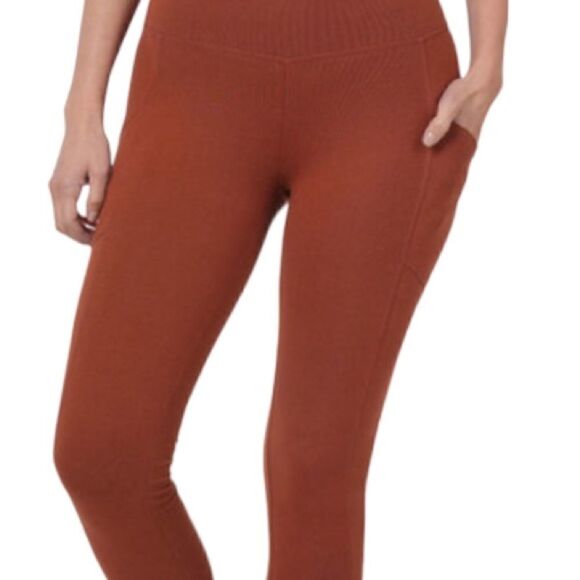 NWT BETTER COTTON WIDE WAISTBAND POCKET LEGGINGS - Picture 2 of 2